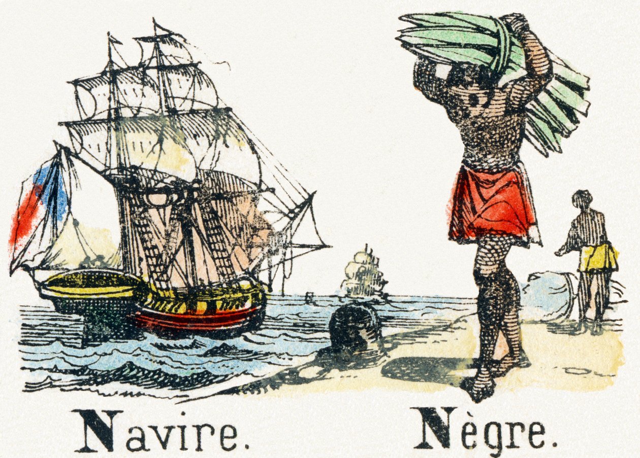 N - Navire Negre - Child Entertainment Alphabet ca. 1890 (litografi) af Unbekannt