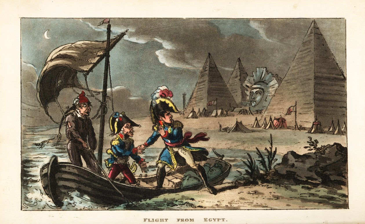 Napoleon Bonaparte forlader den revolutionære hær i Egypten af Unbekannter Künstler