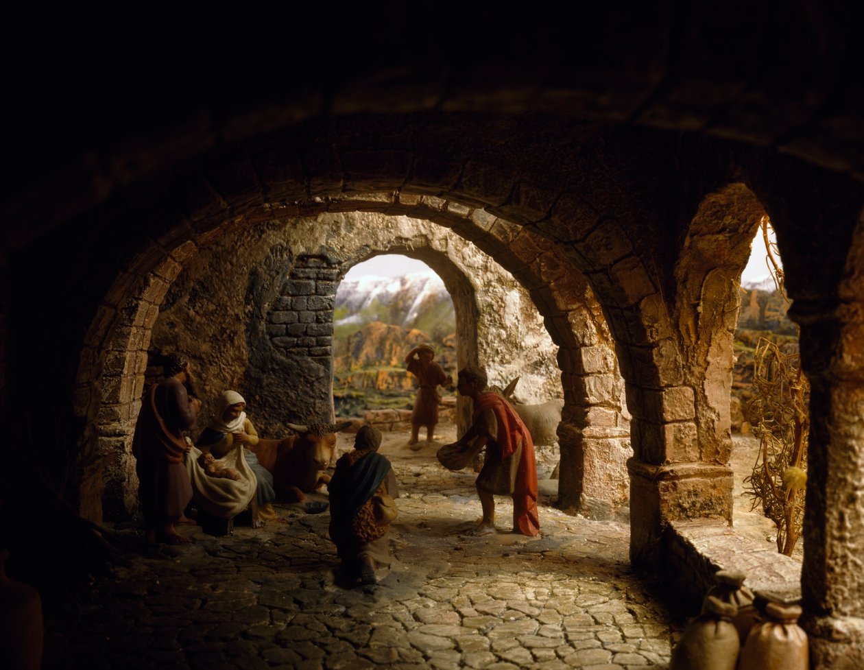 Nativity, Nativity Diorama, Spanien, 20. århundrede af William M. Timlin