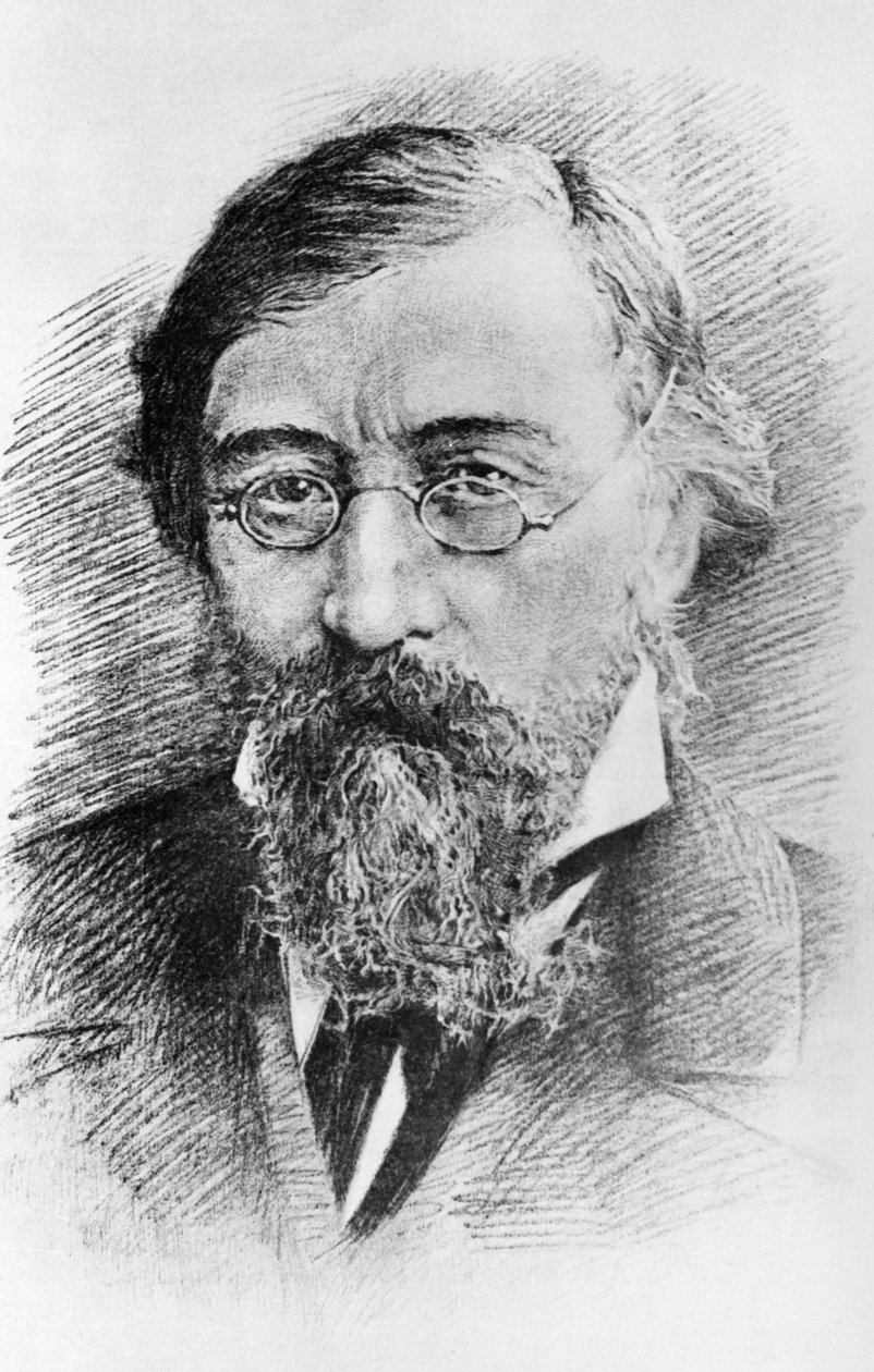 Nikolai G, Chernyshevsky (1828 - 1889), fra en gravering. af Unbekannt