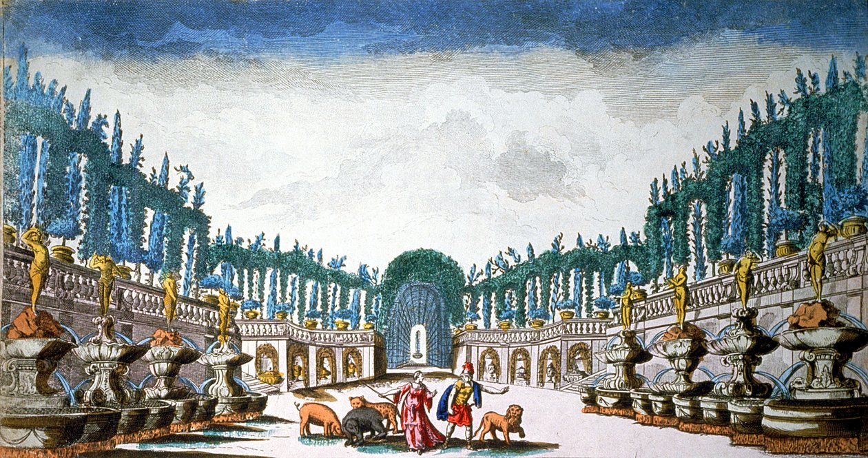 Odysseus med Circe, der forvandler sin besætning til dyr af Unbekannter Künstler