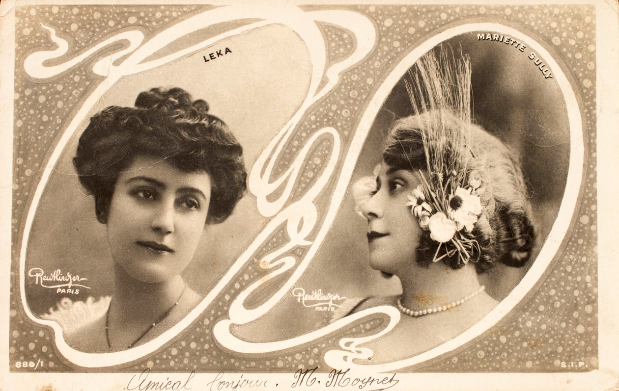 Gammelt postkort/Leka/Mariette Sully (1874-1940)/Skuespillerinde af William M. Timlin