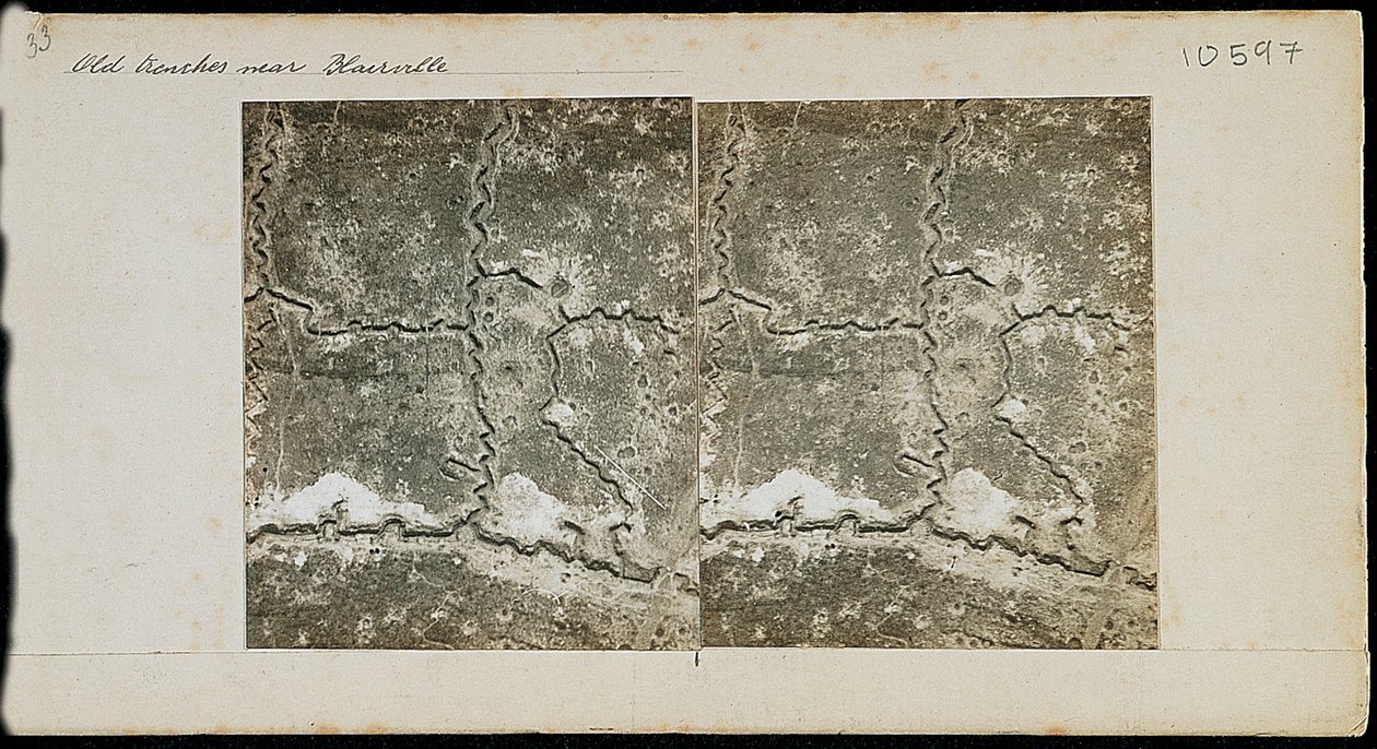 Gamle skyttegrave nær Blairville, Frankrig, ca 1917-1918 af Unbekannt
