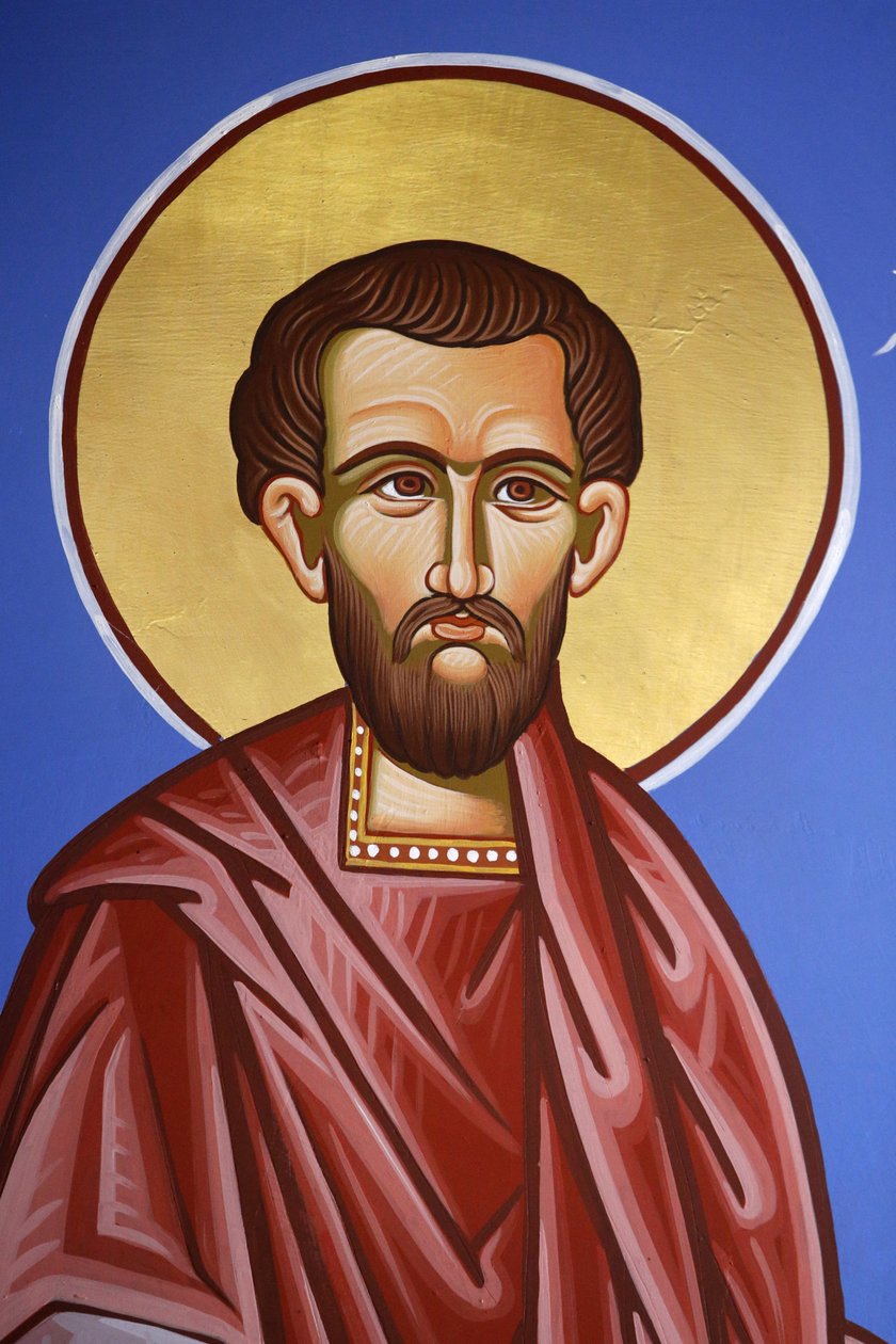 Ortodokse kirke i Pedoulas, Cypern. Saint Cosmas fresco, 20150510, Pedoulas, Cypern af Unbekannt
