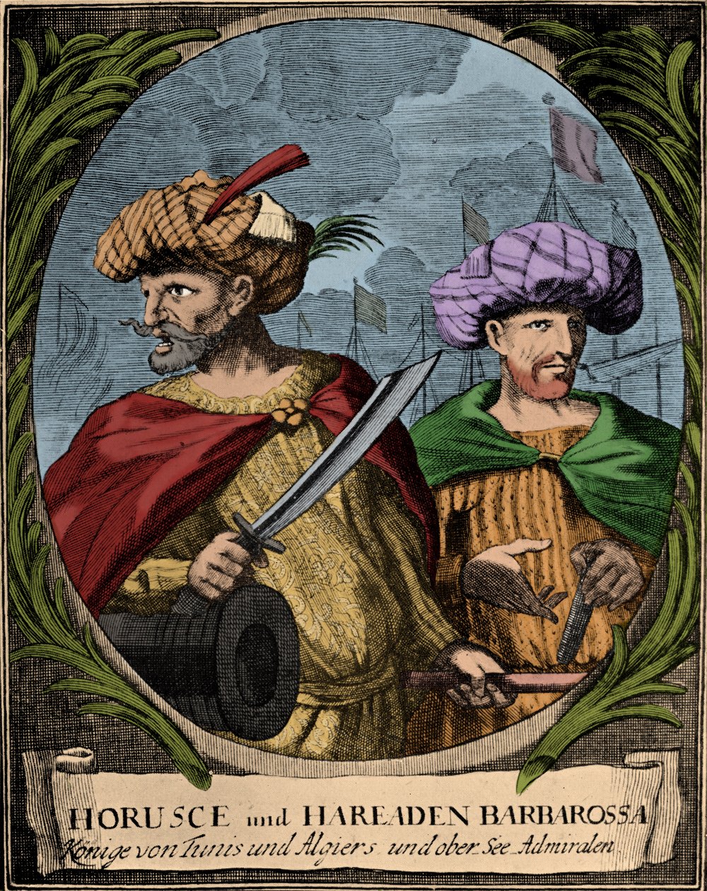 Oruc Reis og Hayreddin Barbarossa af Unbekannter Künstler