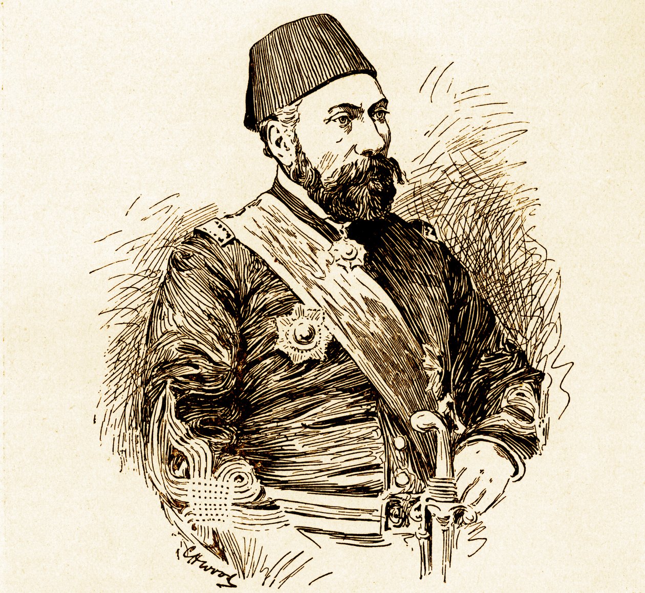 Osman Pasha (Forsvareren af Plevna) af Unbekannter Künstler