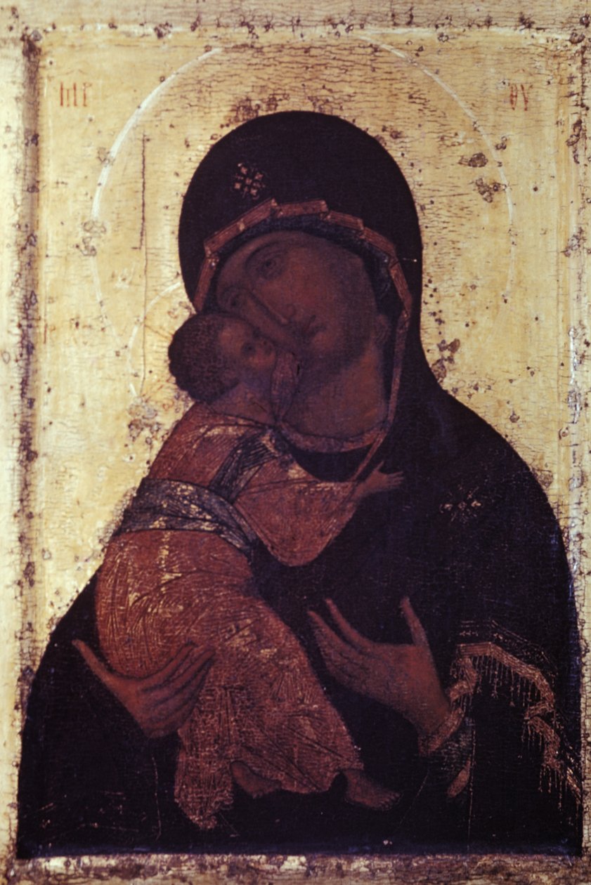 Vor Frue af Vladimirs ikon af Andrei Rublyov af Unbekannter Künstler