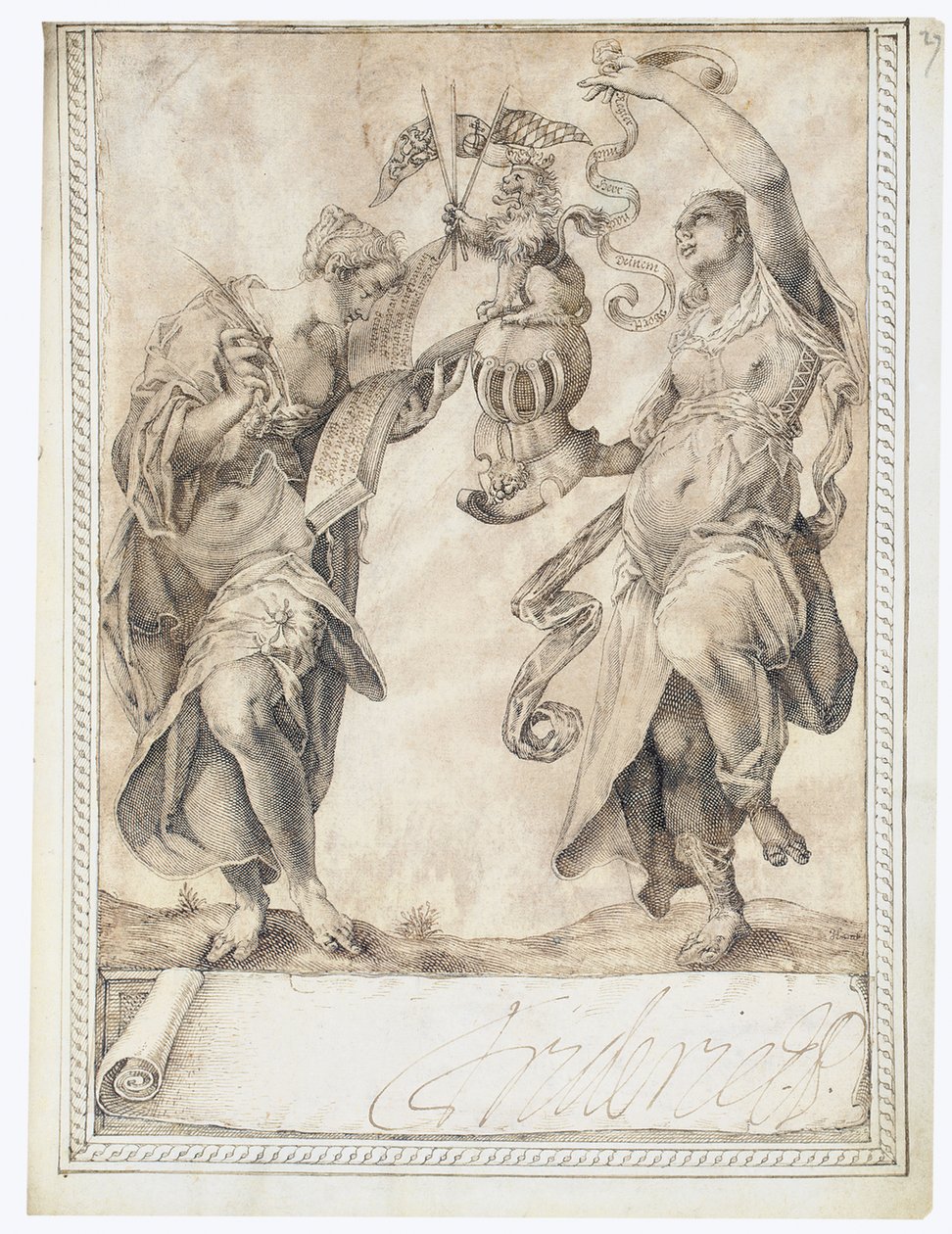 Side fra albummet Amicorum af Philipp Hainhofer, 1596-1633 af Unbekannt