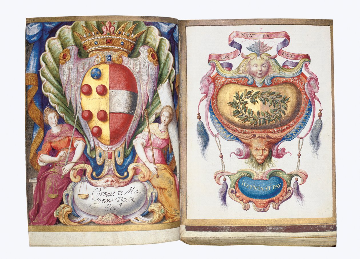 Sider fra albummet Amicorum af Philipp Hainhofer, 1596-1633 af Unbekannt
