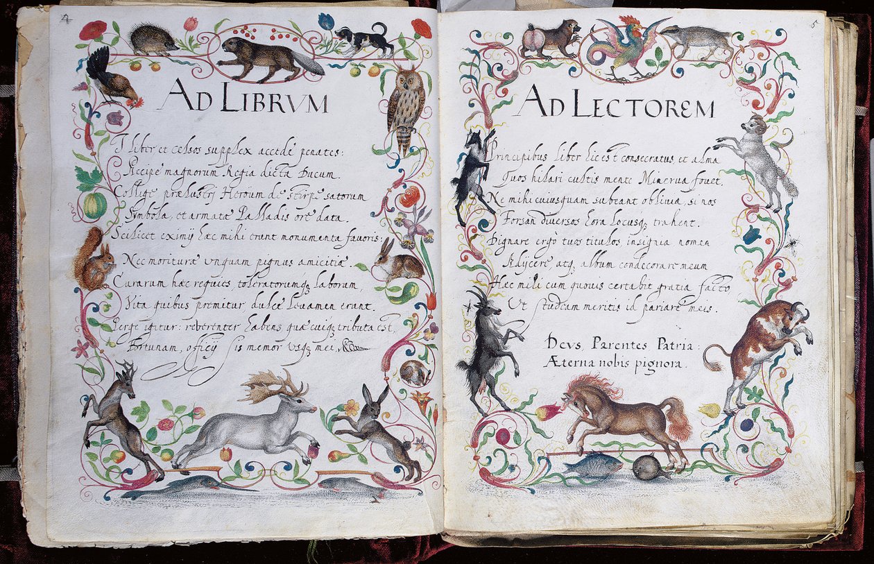Sider fra albummet Amicorum af Philipp Hainhofer, 1596-1633 af Unbekannt