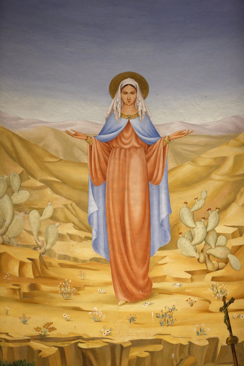 Maleri i visitationskirken i Ein Kerem: Jomfru Maria i det hellige land, Ein Kerem, Israel af Unbekannt
