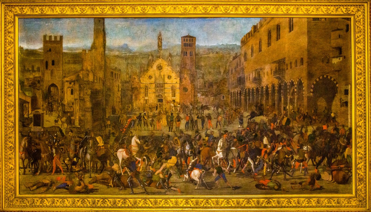 Maleri af Mantua, der glorificerer Gonzaga-familiens sejrrige kampe af Unbekannter Künstler