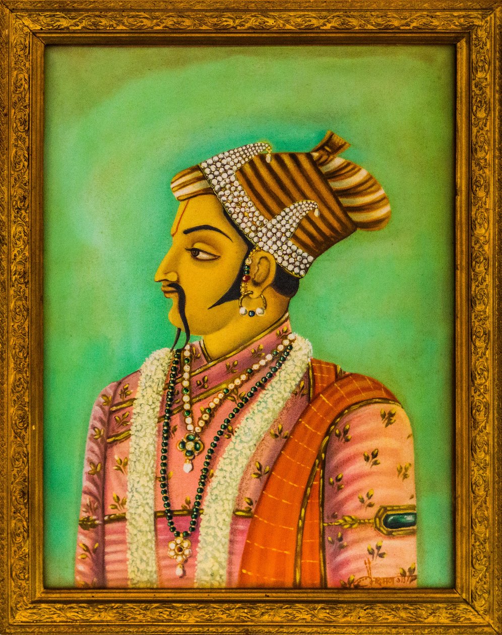 Malerier af Maharajaer i City Palace, Jaisalmer, en eksotisk by i Thar-ørkenen, Jaisalmer, Rajasthan, Indien, Asien (foto) af Unbekannter Künstler