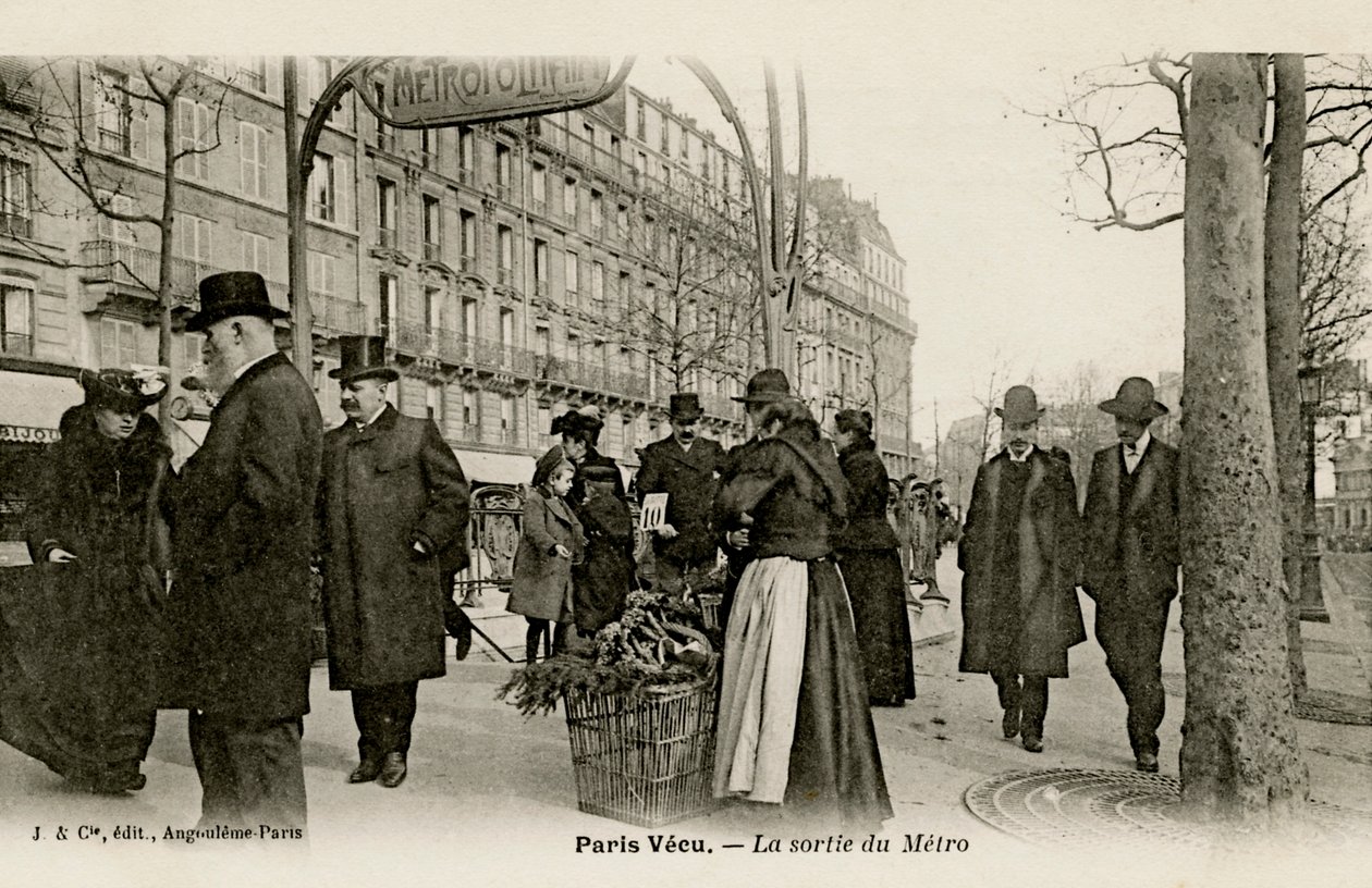 Paris Métro - indgang med art nouveau-bue af Unbekannter Künstler
