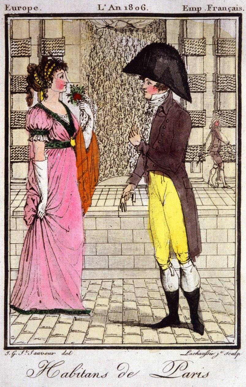 Indbyggere i Paris i 1806. 1810 (gravering) af Unbekannter Künstler