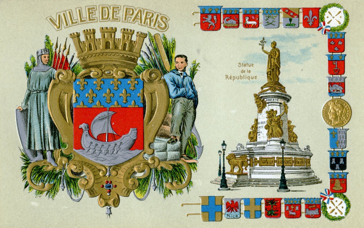 Postkort fra Paris af Unbekannter Künstler