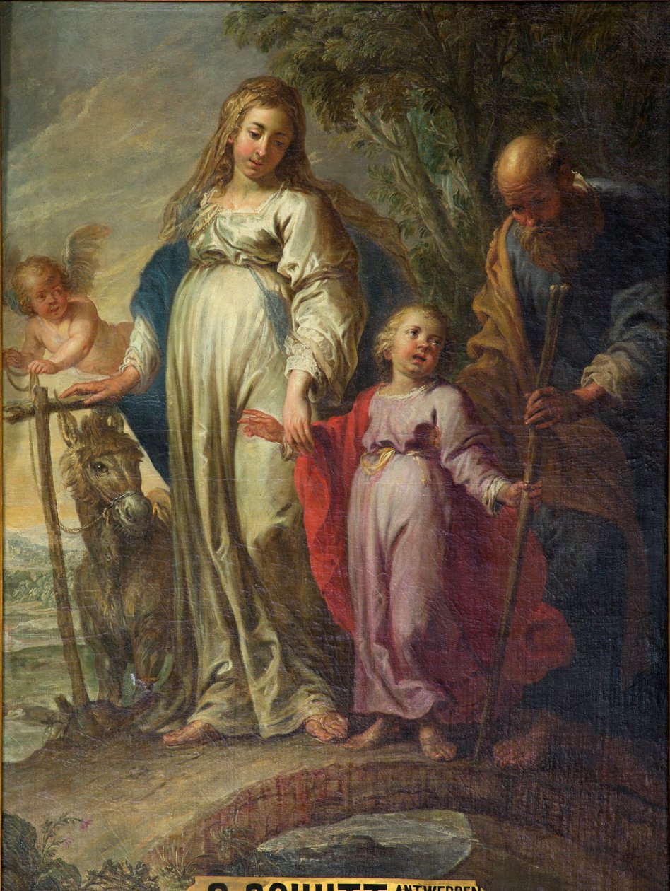 Sognekirke (Parochekerk Onze-Lieve-Vrouw). Indre. Epitafium. Det centrale maleri. "Den hellige familie". af Unbekannter Künstler