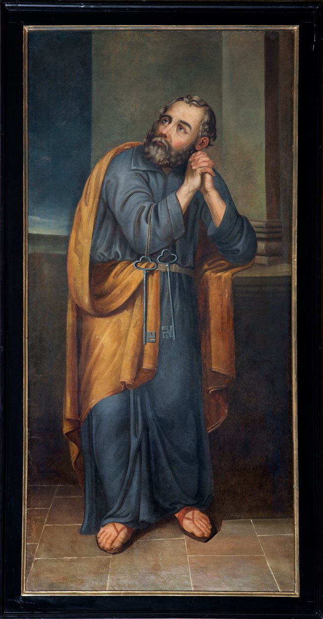 Sognekirke (Sankt Peters Sognekirke). Maleri. Sankt Peter. af Unbekannter Künstler