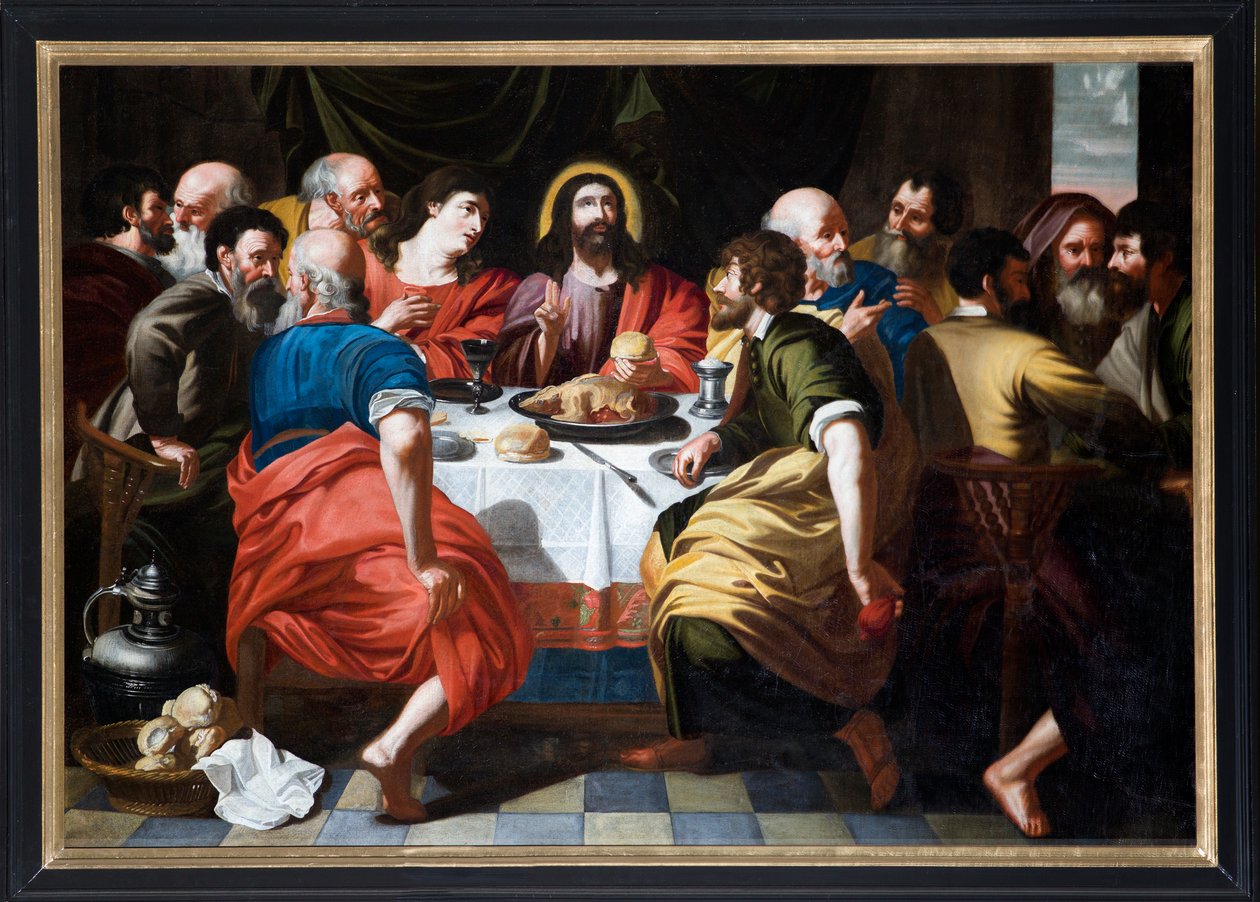 Sognekirke (Sankt Peters Sognekirke). Maleri. Den sidste nadver. af Unbekannter Künstler