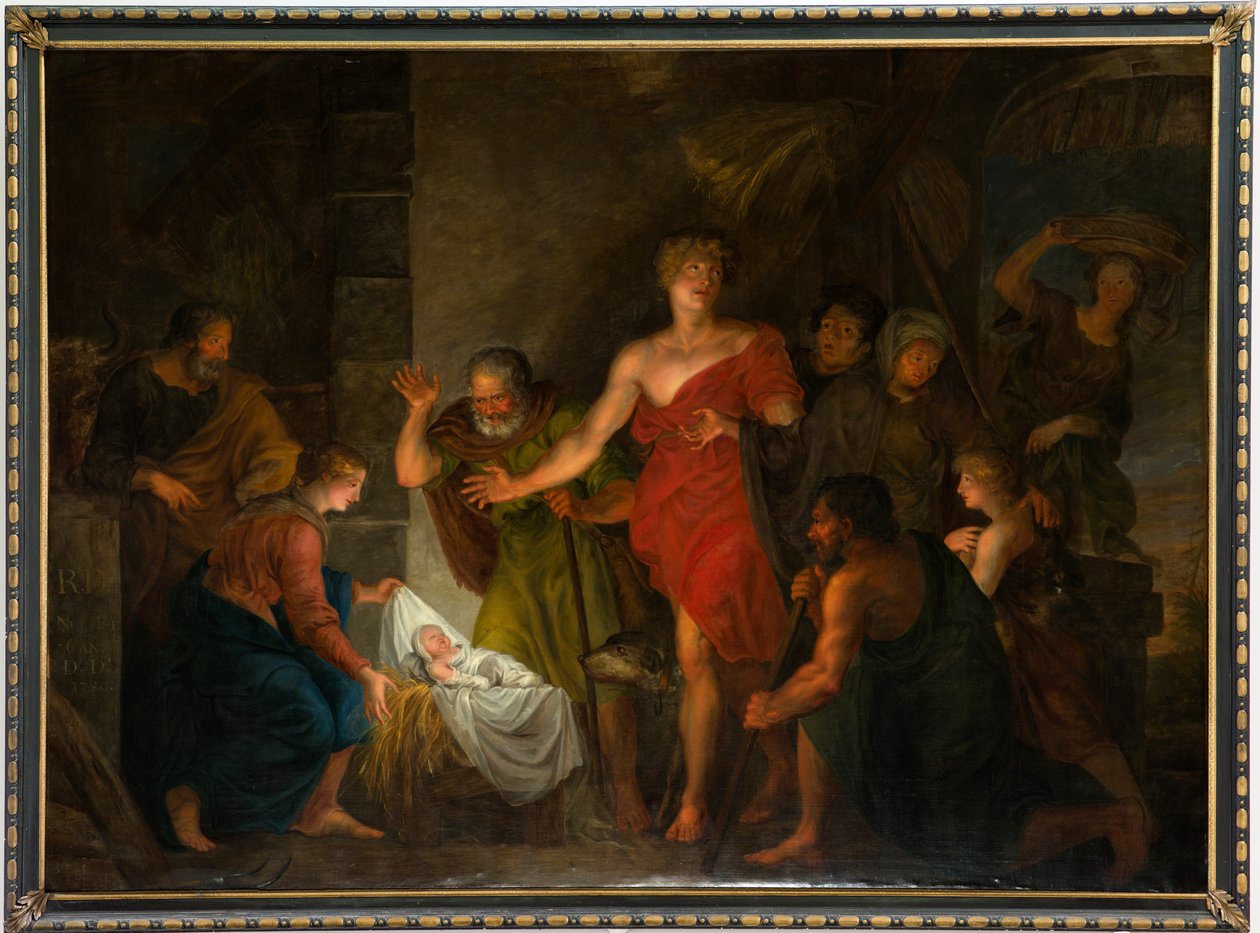 Sognekirke (Saint Salvator Parish Church). Indre. Maleri. af Unbekannter Künstler