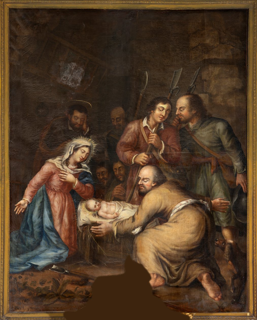Sognekirke (Schendelbeke, sognekirke Sint-Amandus). Maleri. af Unbekannter Künstler