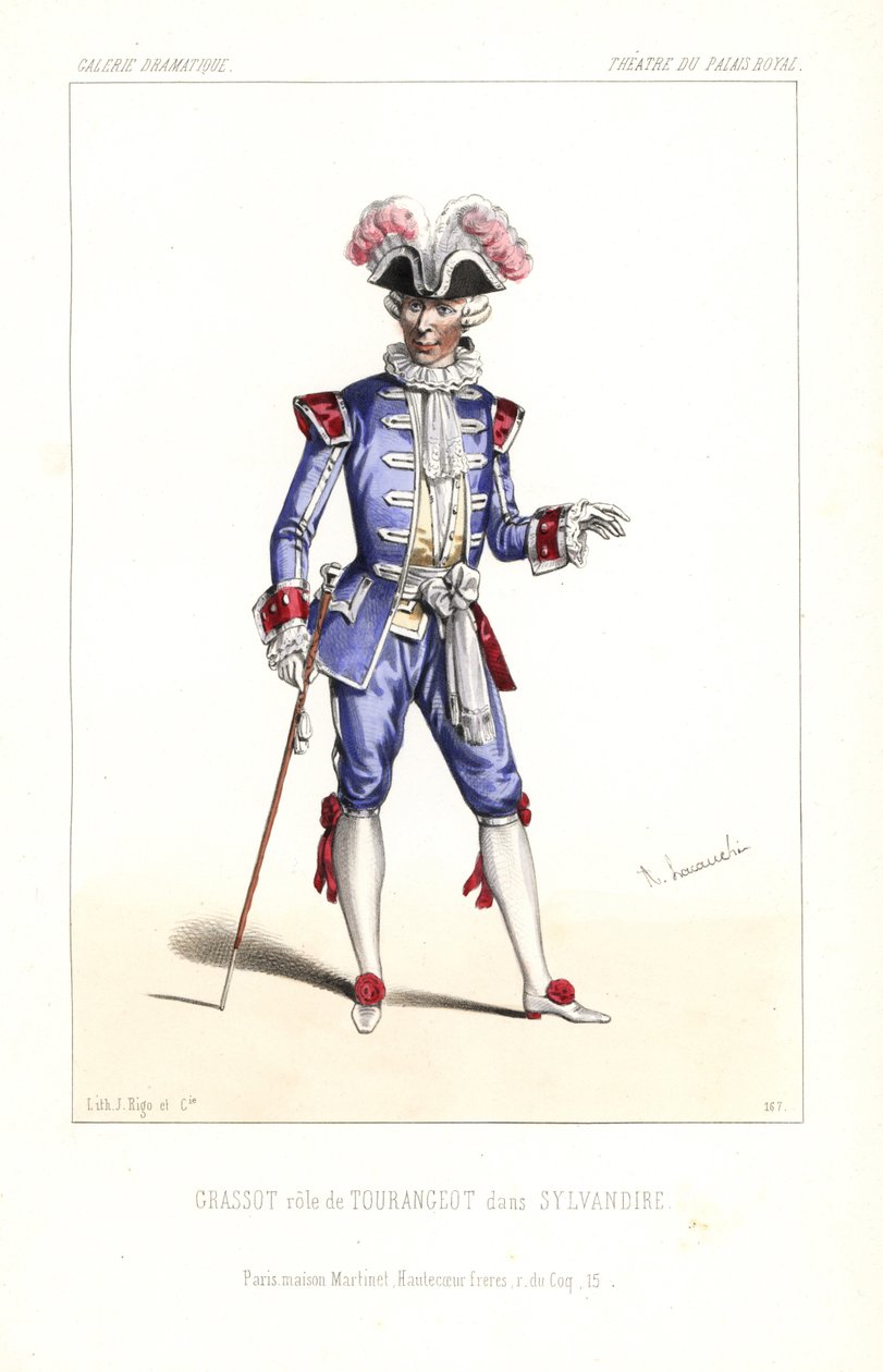Paul Grassot som Tourangeot i Sylvandire af Leuven/Vanderburch, Theatre du Palais-Royal af Unbekannter Künstler