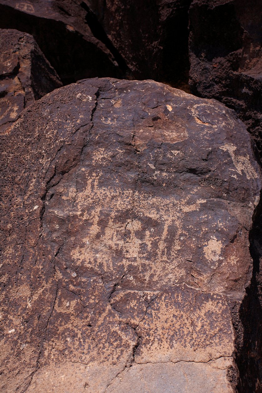 Petroglyffer med dyr og figurer - Petroglyph National Monument - Albuquerque, New Mexico, USA (USA) af William M. Timlin