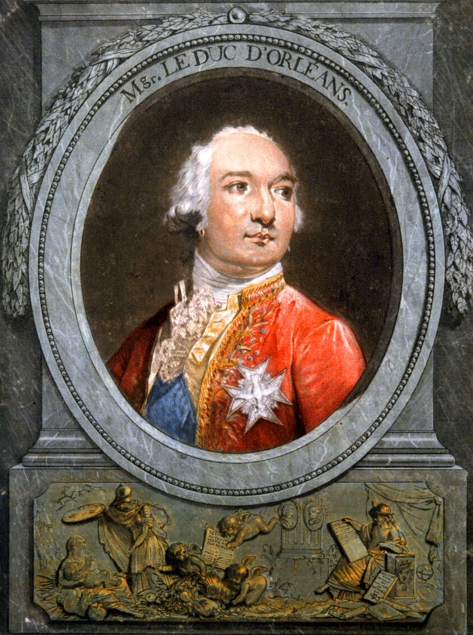 Philippe Egalite, ca. 1789 (kobberstik) af Unbekannter Künstler