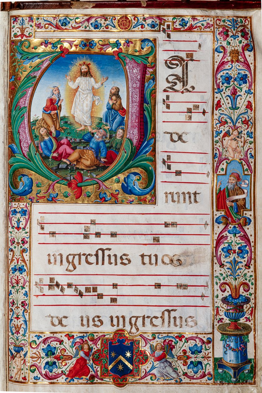 Piccolomini Bibliotek: korbog, torsk. 29.13, ff. 30r med "Transfiguration", af florentinsk illuminator. af Unbekannter Künstler