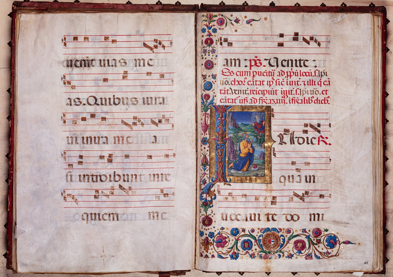 Piccolomini Bibliotek: Korbog, torsk. 7.G, ff. 40v-41r med "Jeremiah