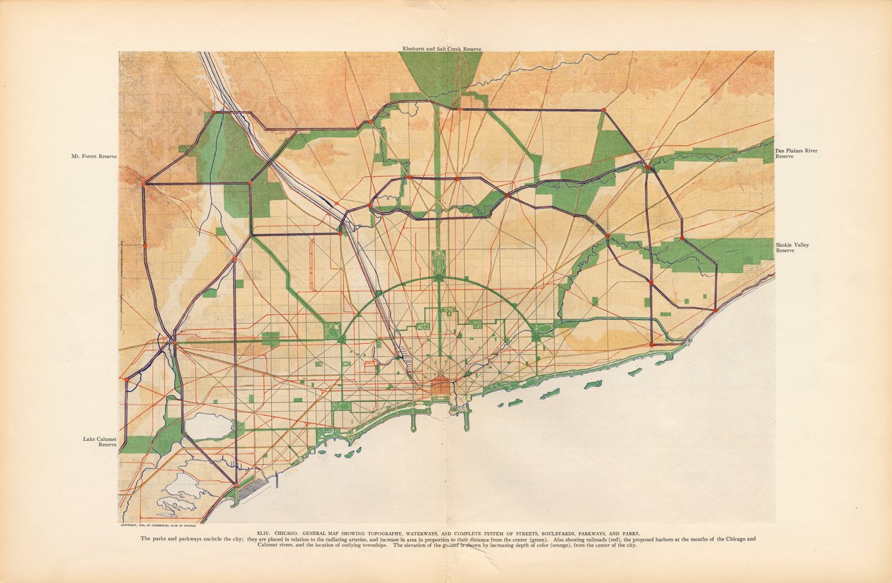 Tavle XLIV fra Plan of Chicago af Unbekannt