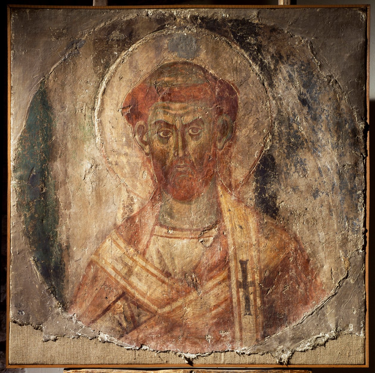 Pave Anacletus (eller Cletus) (fresko, 5. århundrede) af Unbekannter Künstler