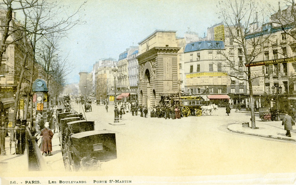 Porte Saint Martin, Paris, ca. 1900. af Unbekannter Künstler