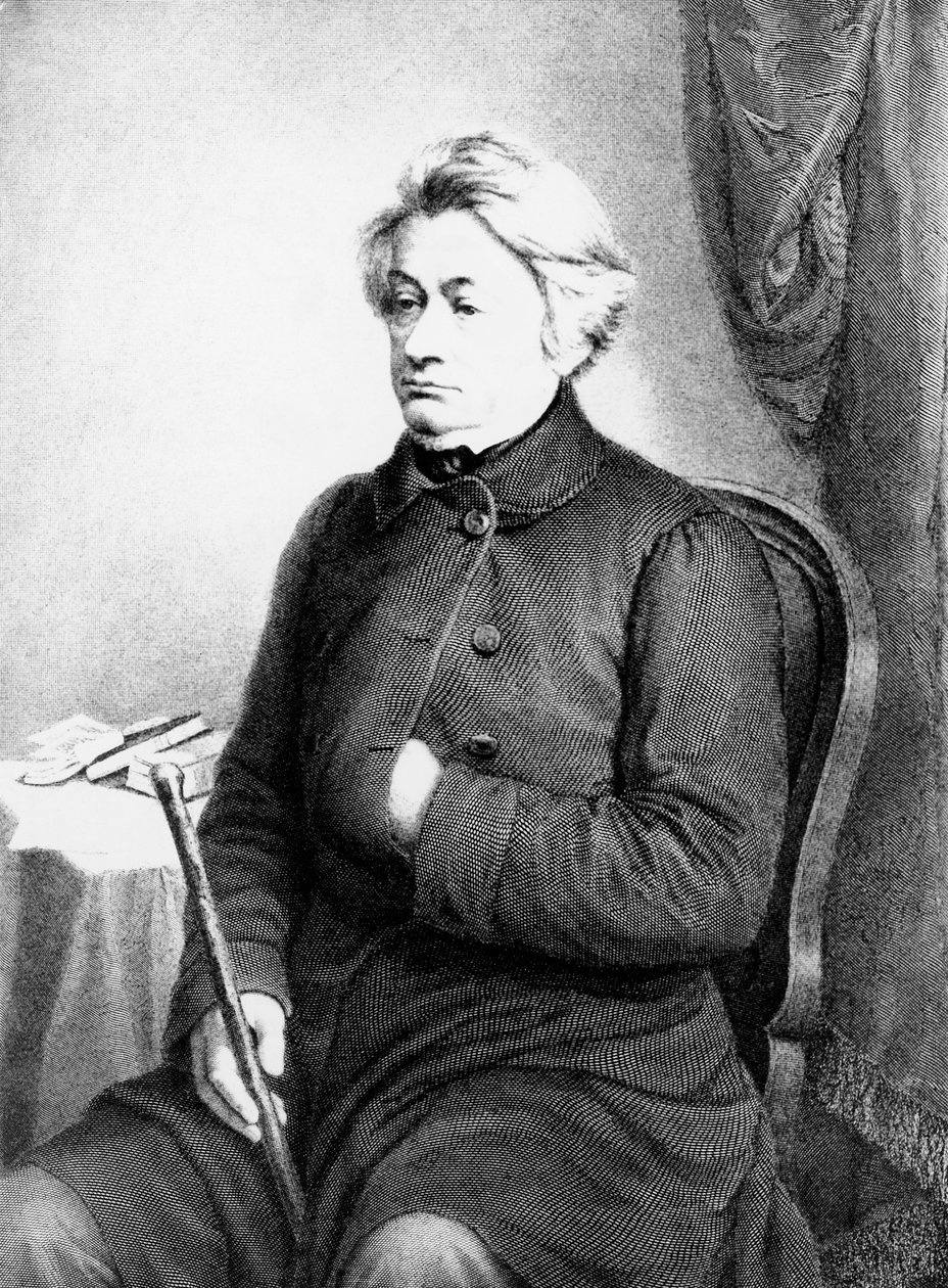 Portræt af Adam Bernard Mickiewicz (1798-1855), polsk digter, dramatiker, essayist og politisk aktivist, gravering efter fotografi af Vezenberg & Co af William M. Timlin