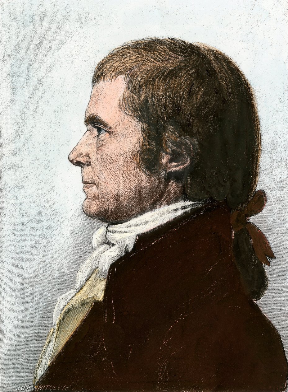 Portræt af John Marshall (1755-1835), amerikansk advokat og statsmand, præsident for USA