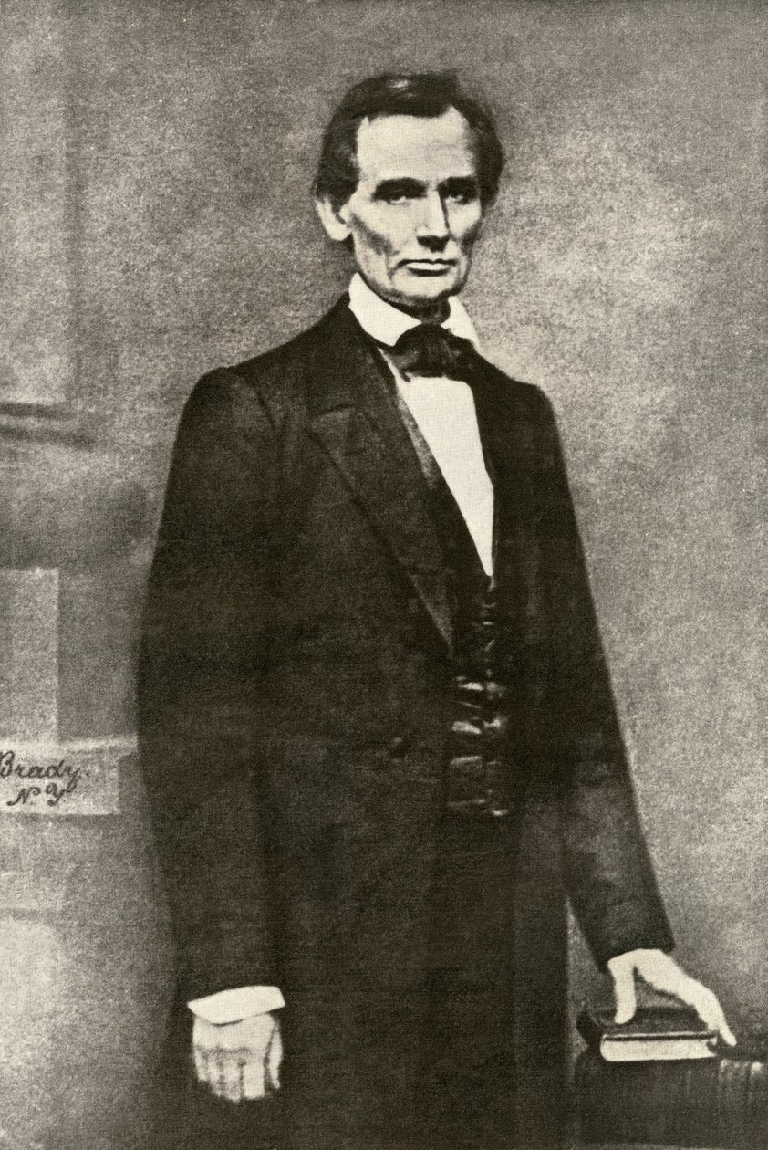 Portræt af præsident Abraham Lincoln (1809-1865). Reproduktion af et fotografi af Matthew Brady. af Unbekannter Künstler