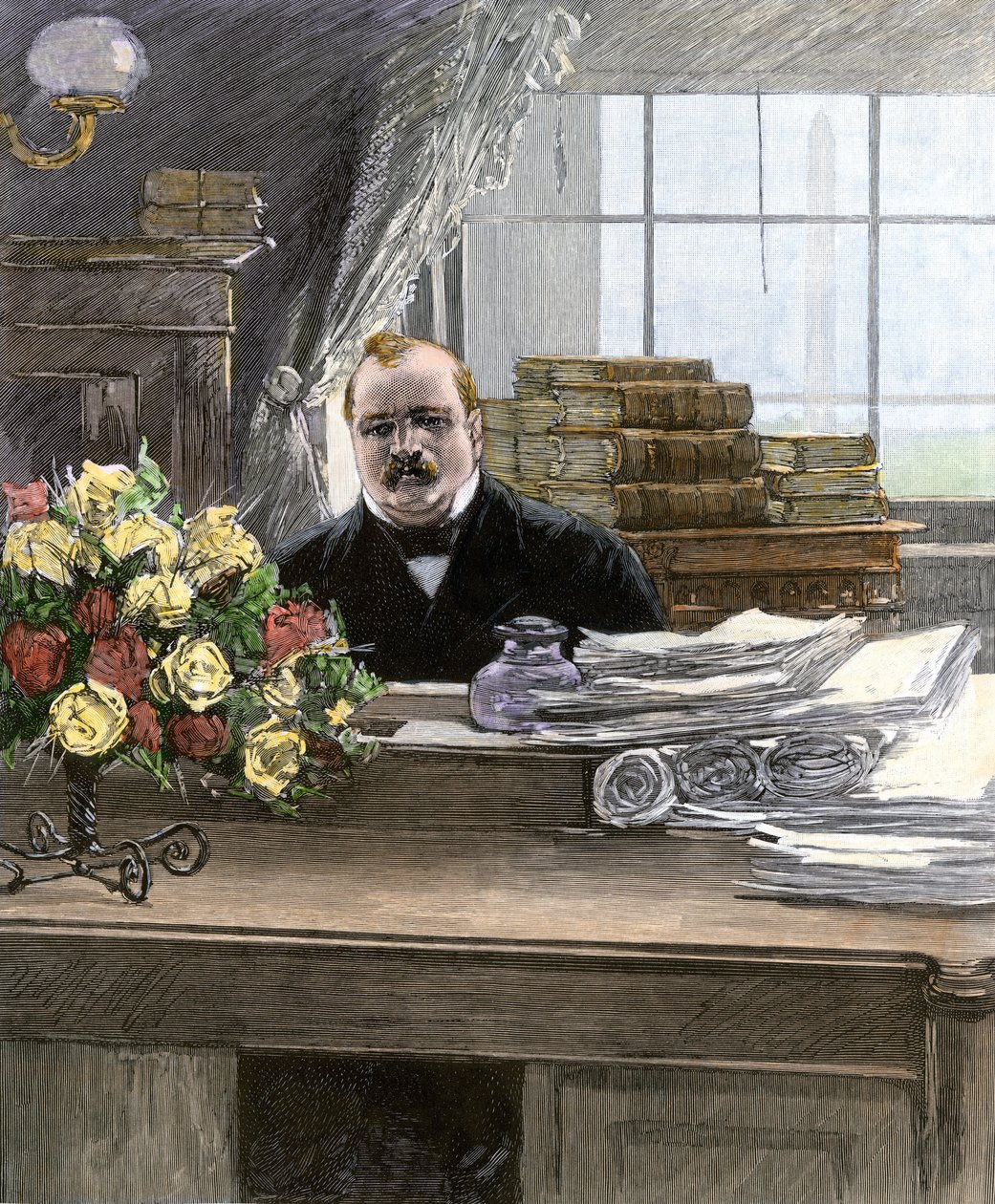 Portræt af Stephen Grover Cleveland (1837-1908), USA