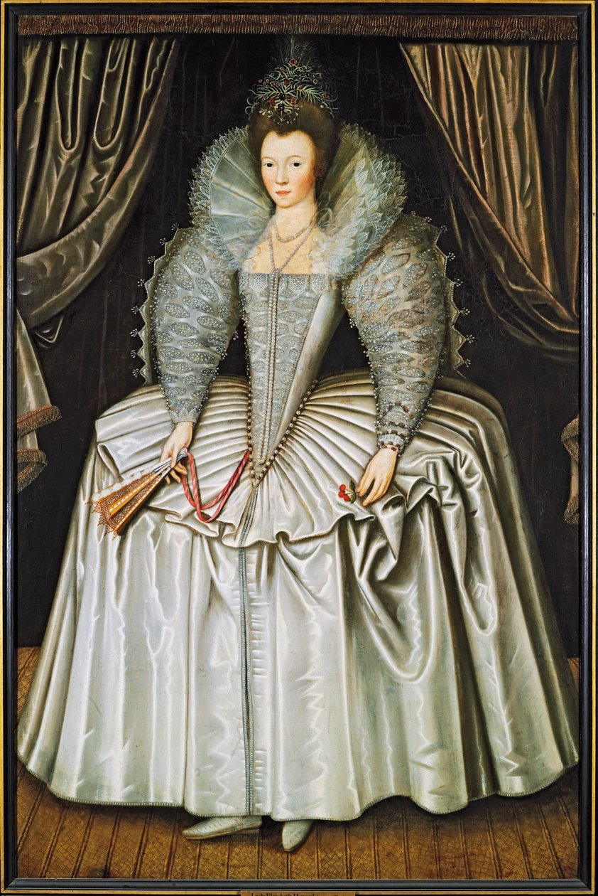 Portræt af en dame, identificeret som Elizabeth Howard, ca. 1595-1605 af Unbekannt