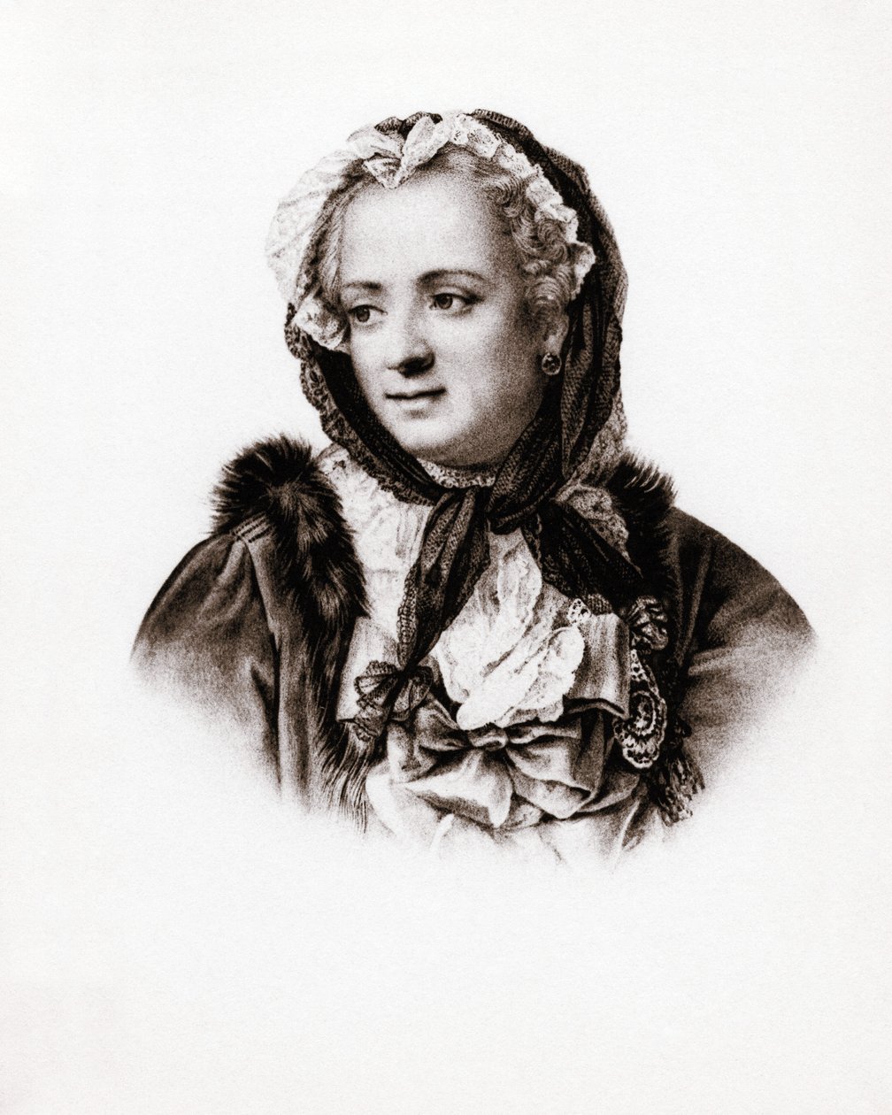 Portræt af dronningen af Frankrig Marie Lescszinska, dronning af Frankrig (Leczinska, Lescszinka eller Leszinka af Unbekannter Künstler