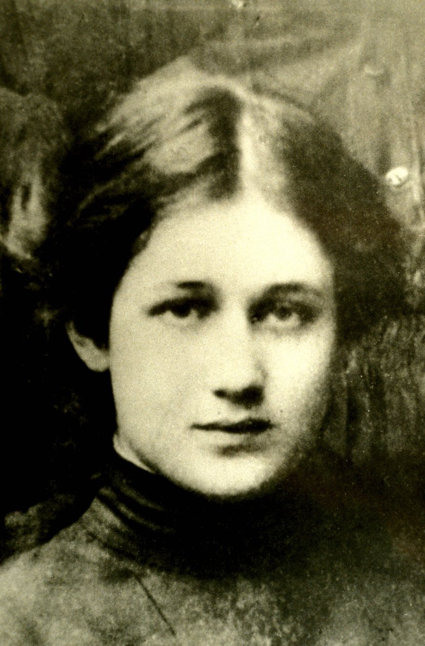 Portræt af den russiske digter Anna Akhmatova (Achmatova) (1889-1966). af Unbekannt