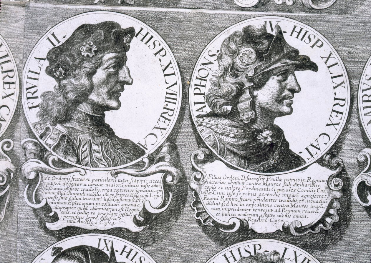 Portrætter af Fruela II og Alfonso IV af Unbekannt