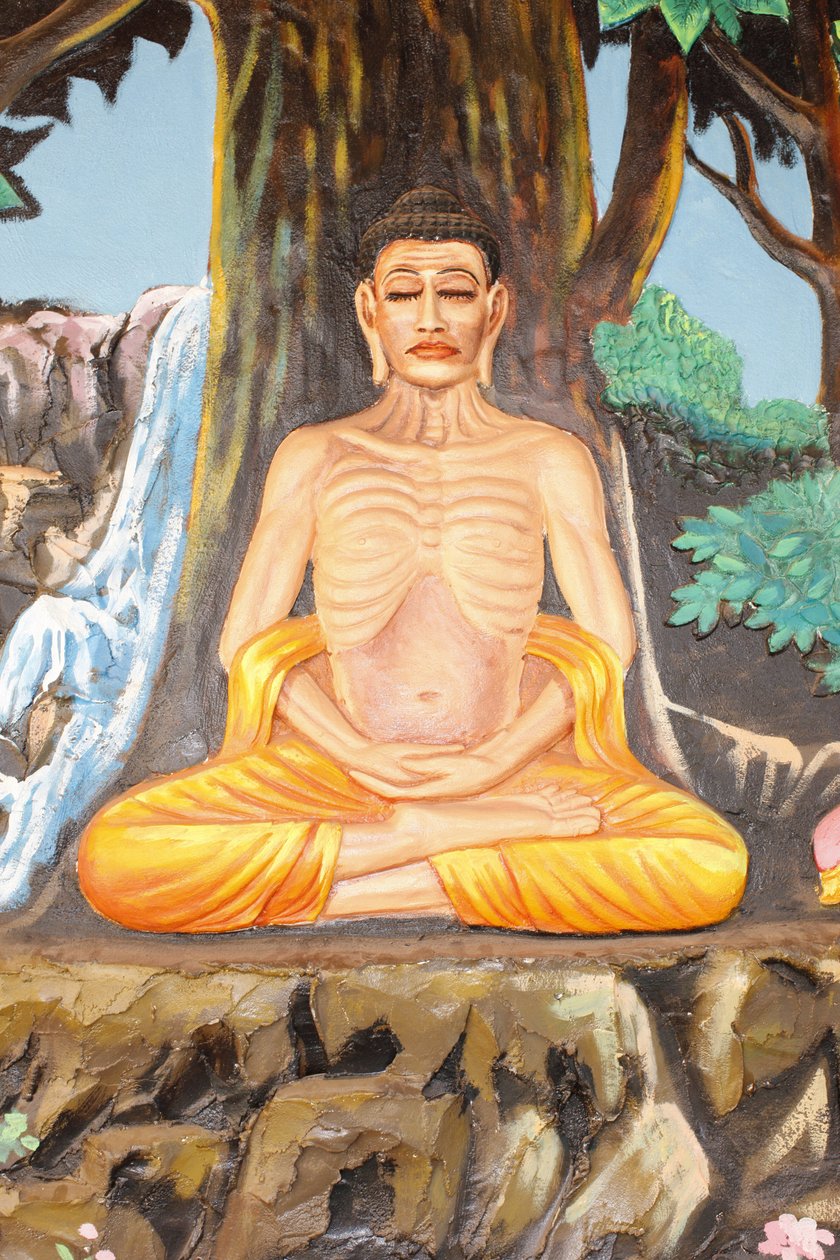 Preah Prom Rath MonasteryLife of the BuddhaEksperiment med askese, Siem Reap, Cambodia af Unbekannt