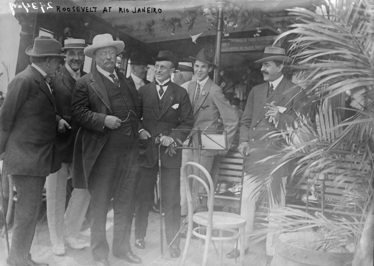 Præsident Theodore Roosevelt i Rio de Janeiro før Roosevelt-Rondon Scientific Expedition af Unbekannt