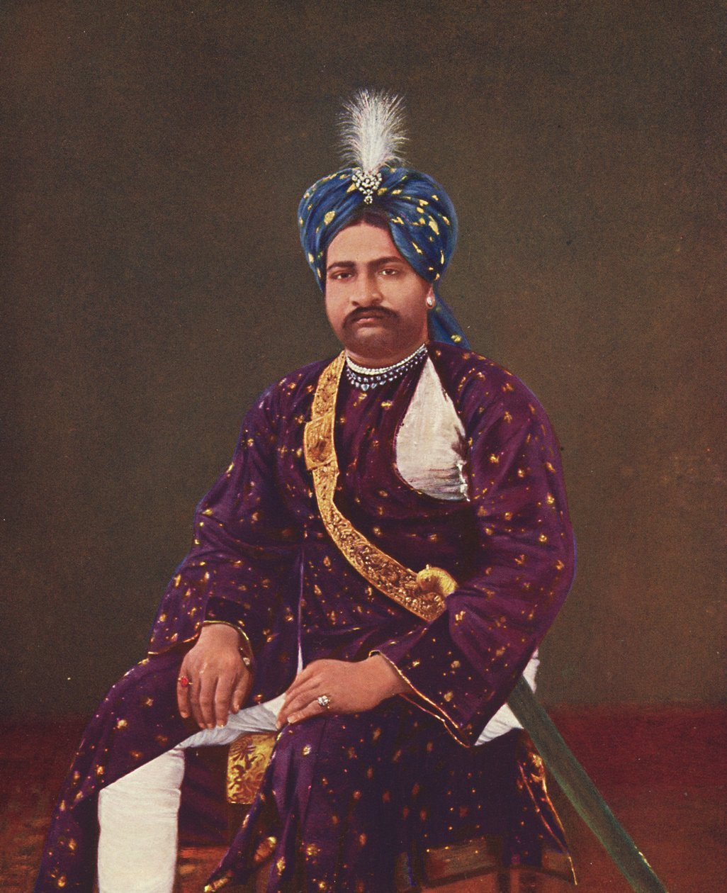 Prins Sher Zaman Født i 1881 ; Prins og første søn af Rasul Khan ; Foto taget i begyndelsen af 1900-tallet ; Junagadh ; Gujarat ; Indien af Unbekannter Künstler