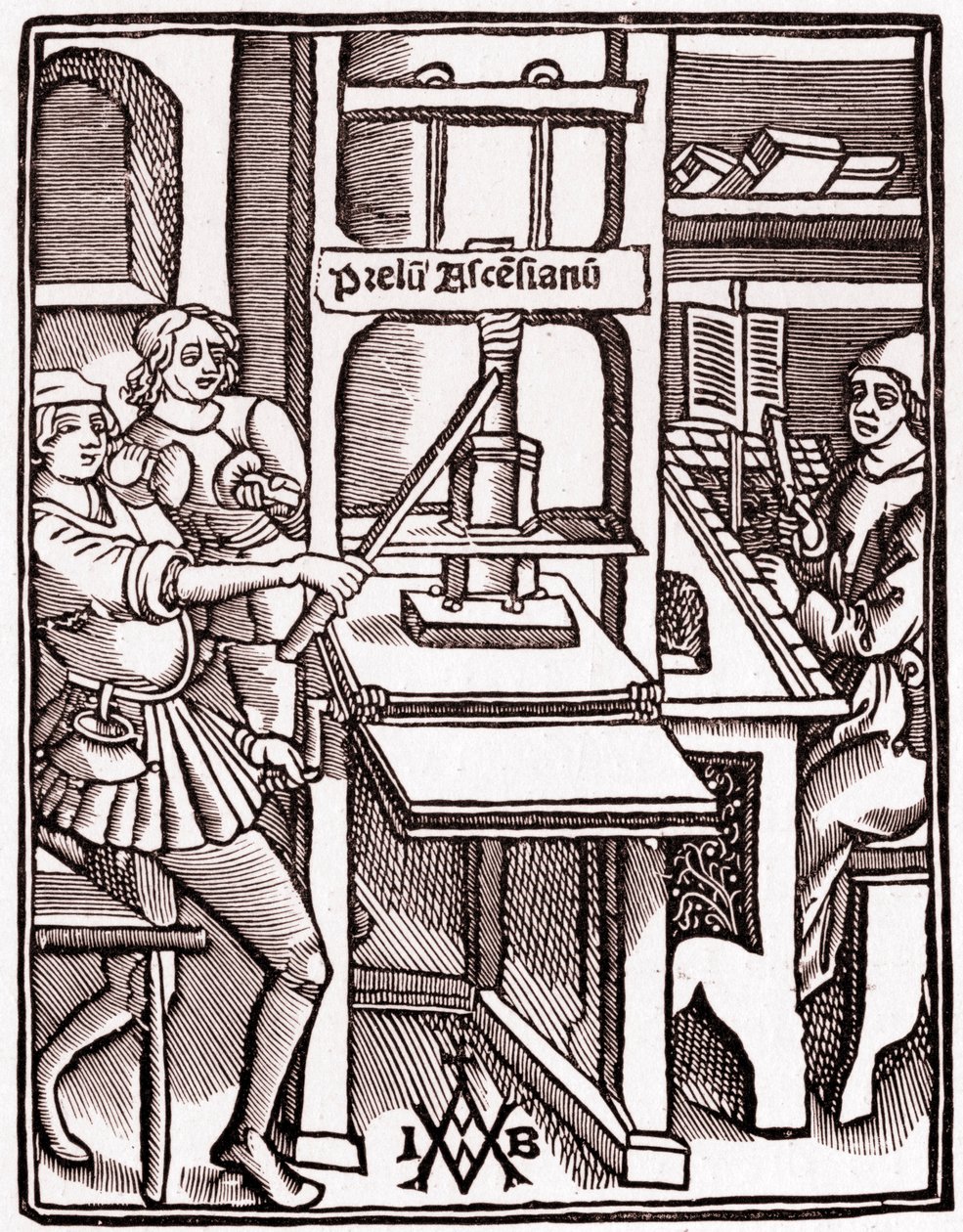 Trykpresse 1511 (gravering) af Unbekannter Künstler