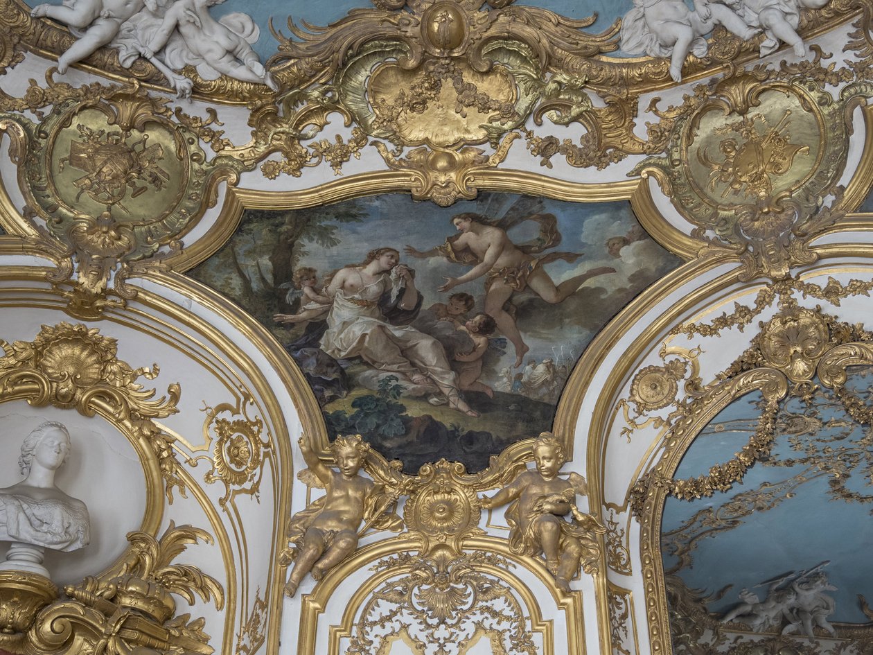 Psyche indsamlet af Zephyr. Maleri af Charles Joseph Natoire (1700-1777) af Unbekannt