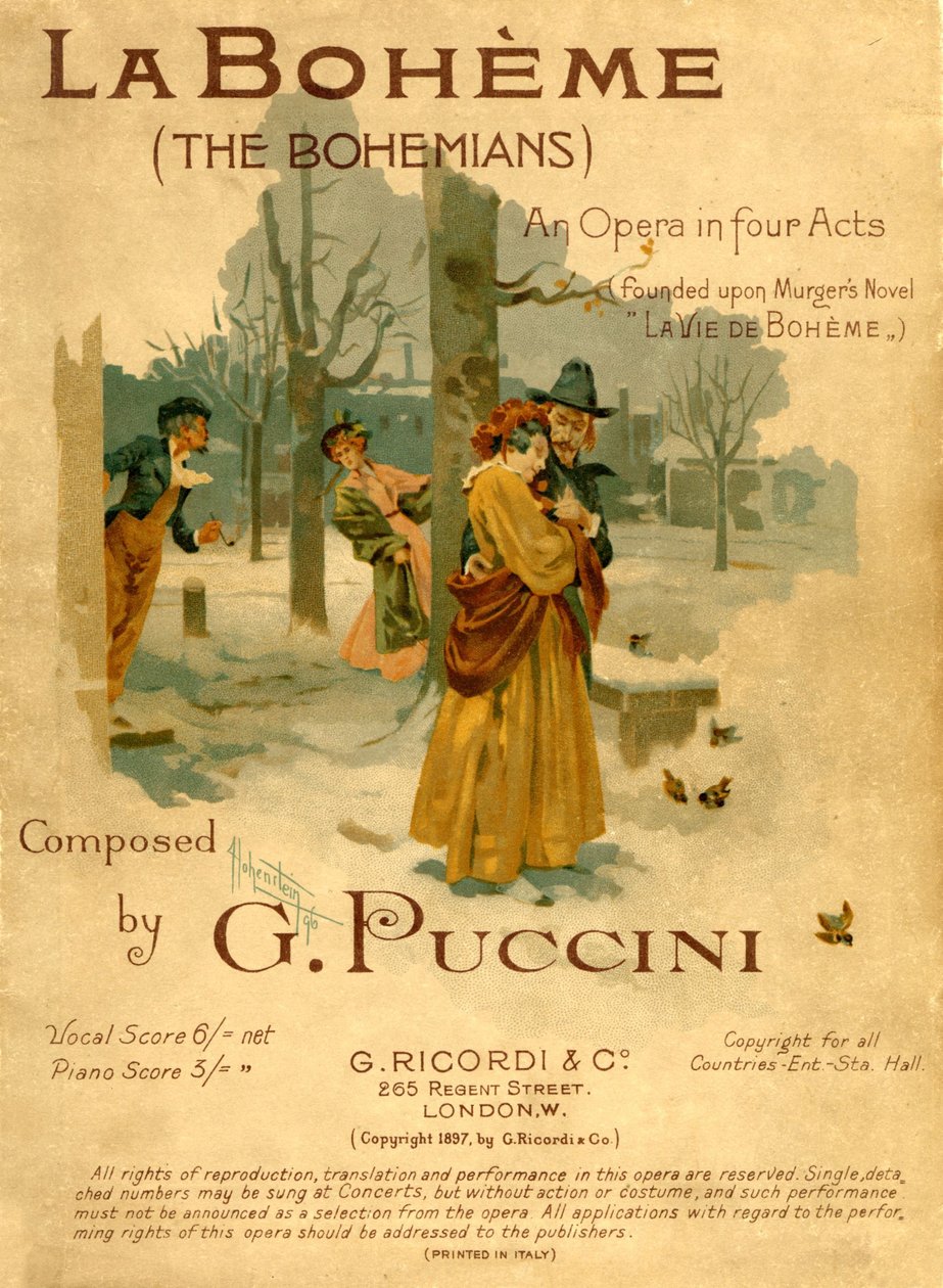 Puccinis La Boheme af Unbekannter Künstler