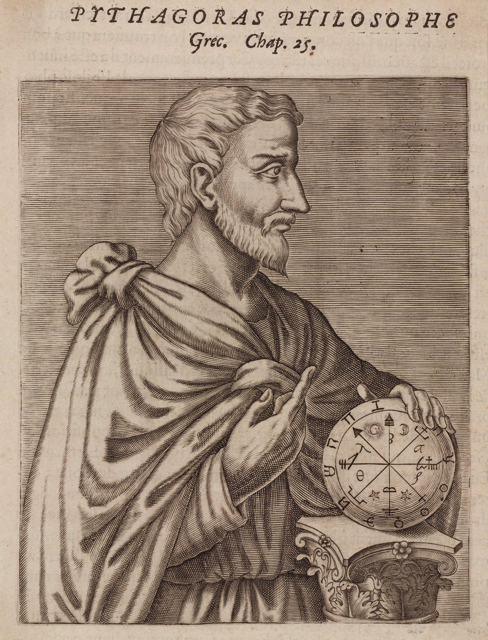 Pythagoras, græsk filosof og matematiker, 6. århundrede f.Kr af Unbekannt