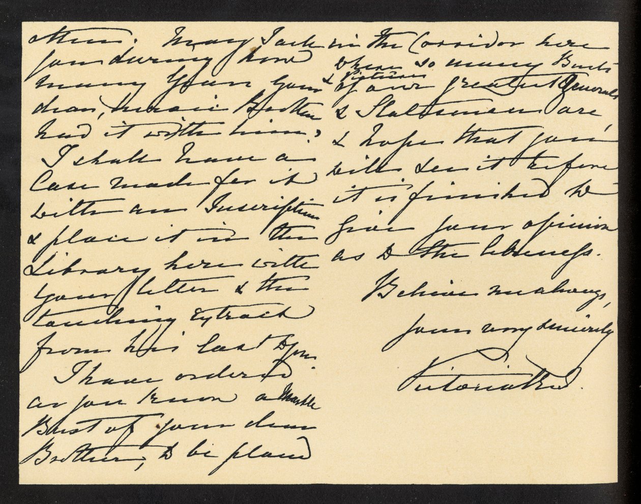 Dronning Victoria - håndskrevet brev til miss Mary Augusta Gordon, hvor hun takker hende for den bibel, hun har fået i gave. af Unbekannter Künstler