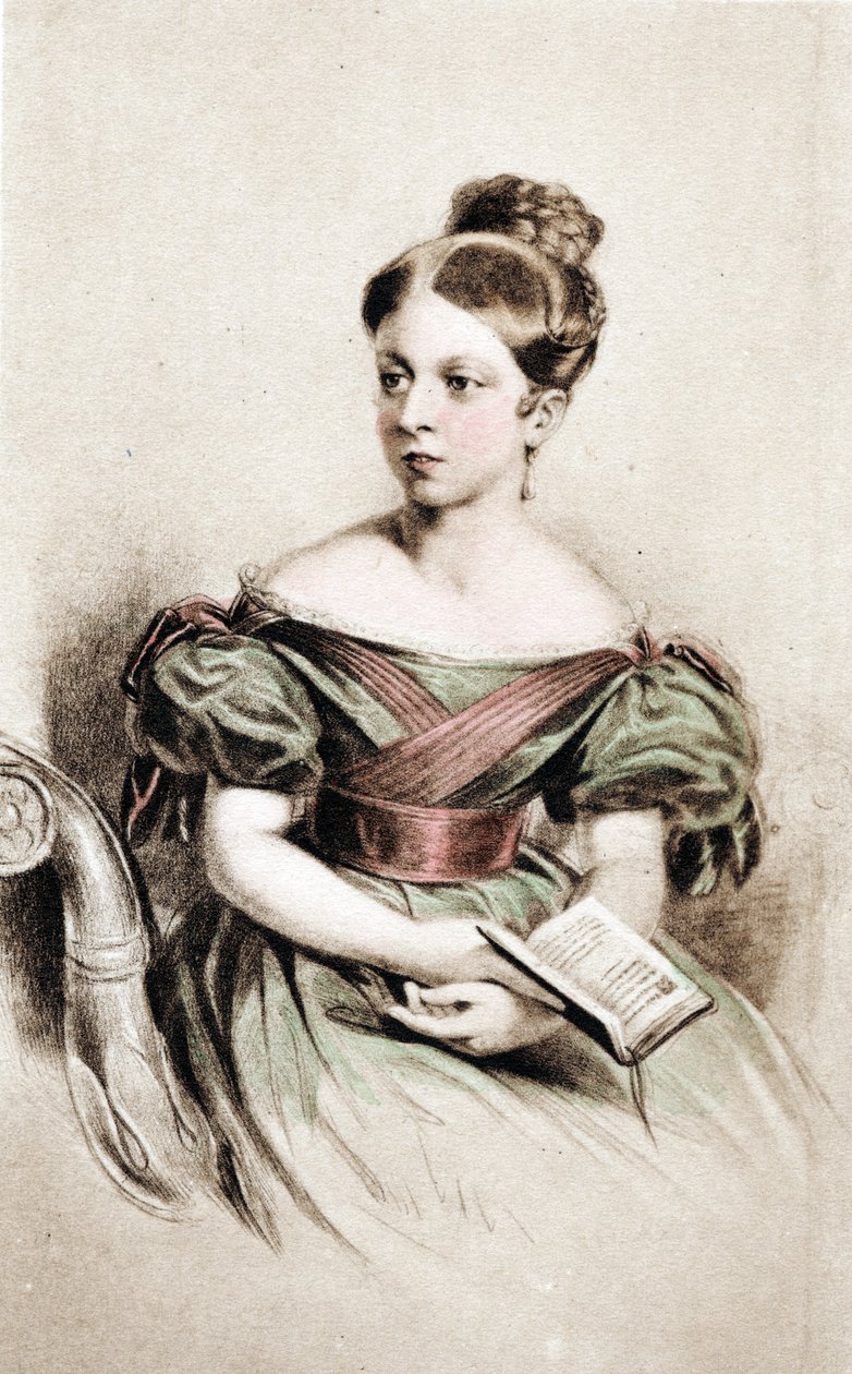 Dronning Victoria af England (print) af Unbekannter Künstler